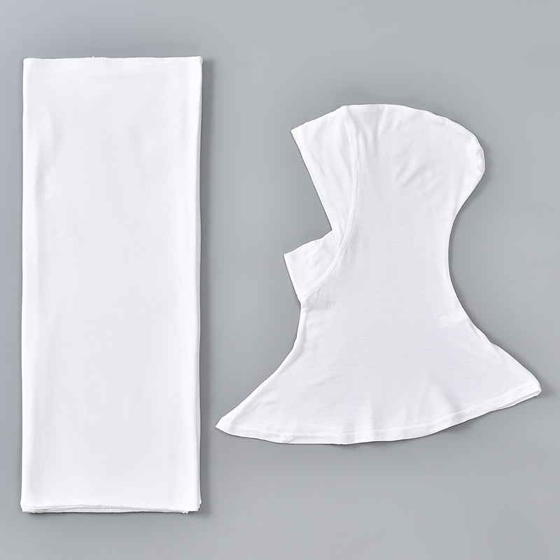 alalar-2pcs Muslim Women's Headscarf Set with Base Cap and Hair Tie-طقم حجاب نسائي مسلم مكون من قطعتين مع غطاء أساسي وربطة شعر،