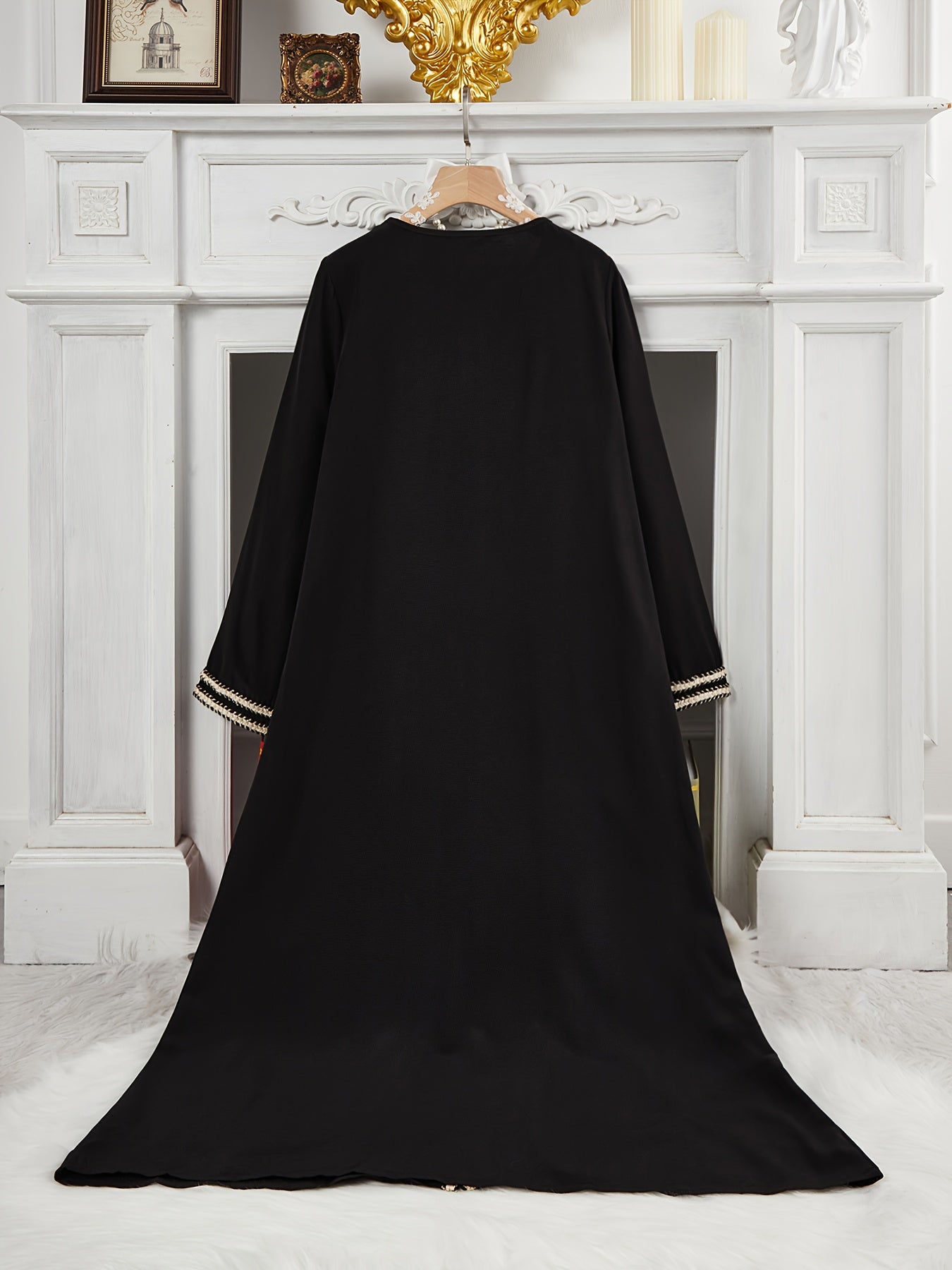 alalar-Scarf-Abaya-Women'S Arabic Abaya Dress - Elegant Turkish Robe with Long Flowing Garmen-tرداء تركي أنيق مع ثوب طويل