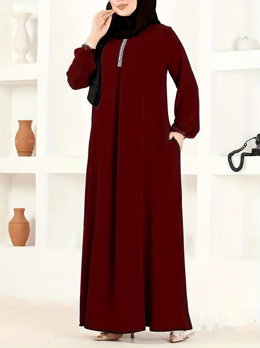 alalar-Vintage Long Sleeve Dress-No Scarf