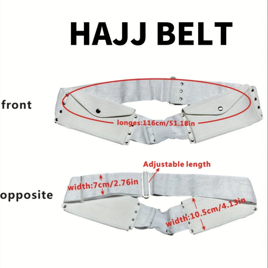 alalar-1pc Multi-functional Adjustable Islamic Muslim Worship Belt Waist Bag- حزام العمرة والحج والطواف