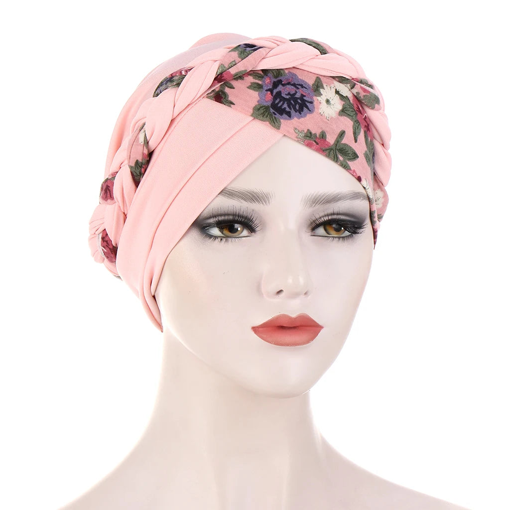 alalar-Cotton print muslim turban scarf for women islamic inner hijab caps