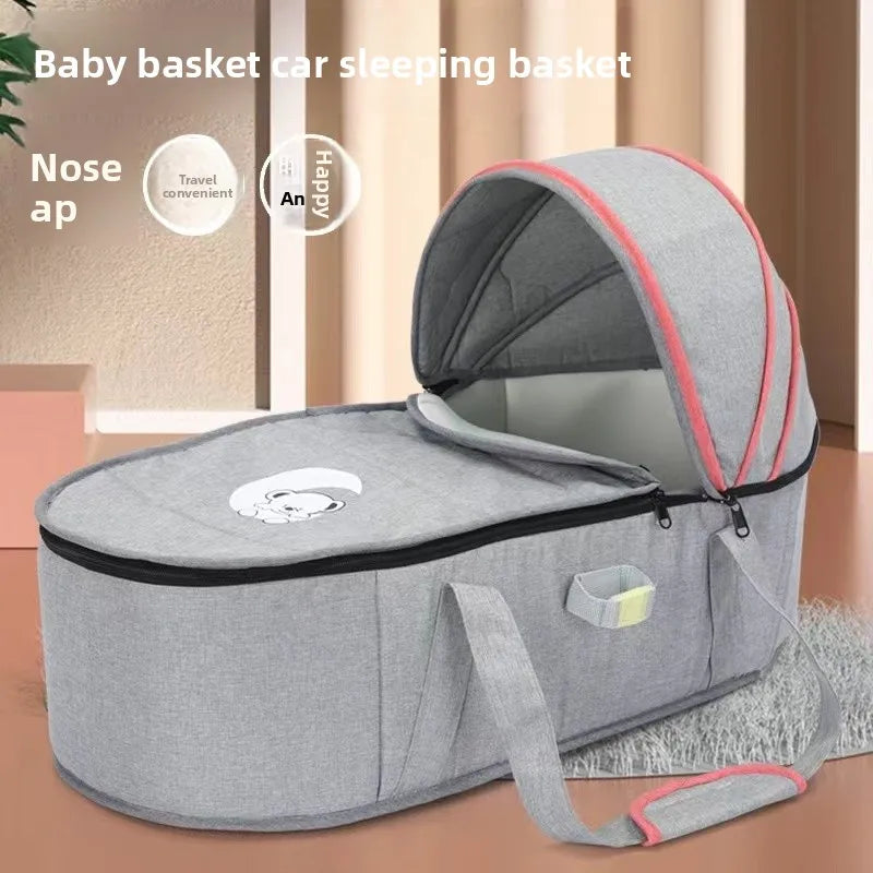 alalar-Infant Newborn Kids Bed for 0-3years Going Out Foldable Car Convenient Toddler Bed Sleeping Basket Child Bed for Children Furniture