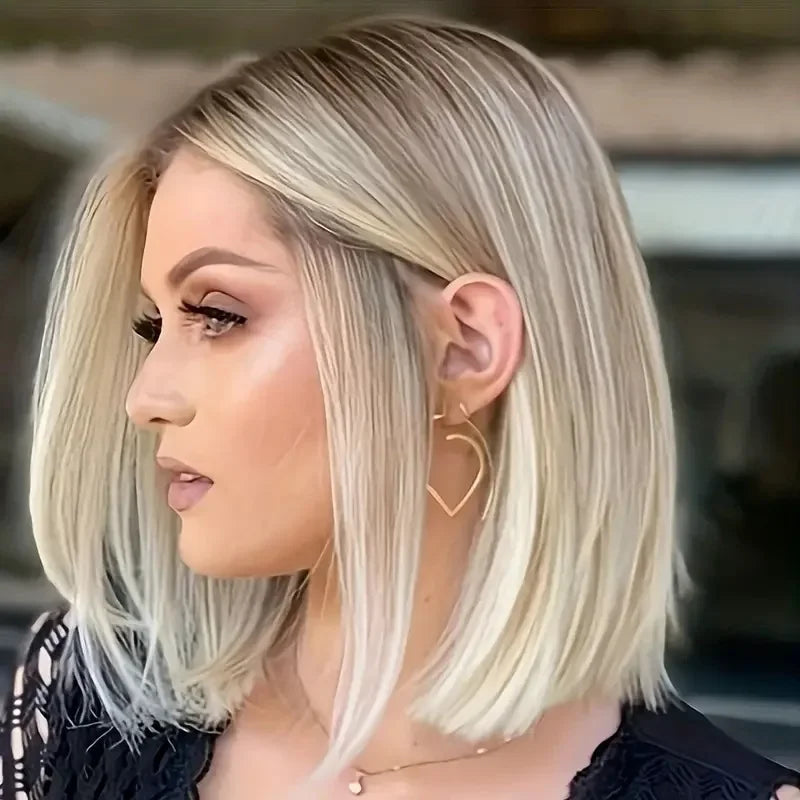 alalar-HairCare Hot Sale Of The Season New Gradient Light Grey Middle Part Wig High