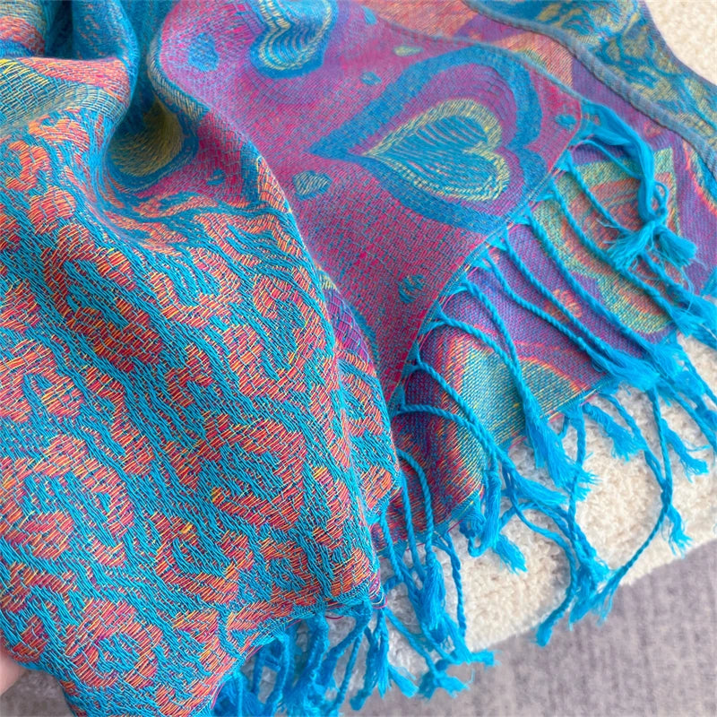 alalar- Women Cashmere Winter Scarves Muslim Ladies