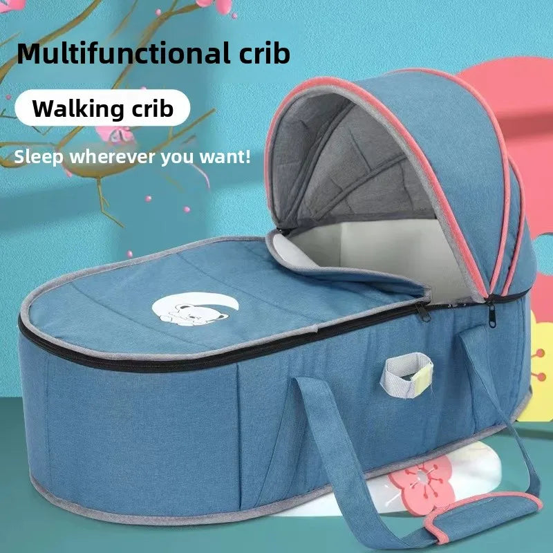 alalar-Infant Newborn Kids Bed for 0-3years Going Out Foldable Car Convenient Toddler Bed Sleeping Basket Child Bed for Children Furniture