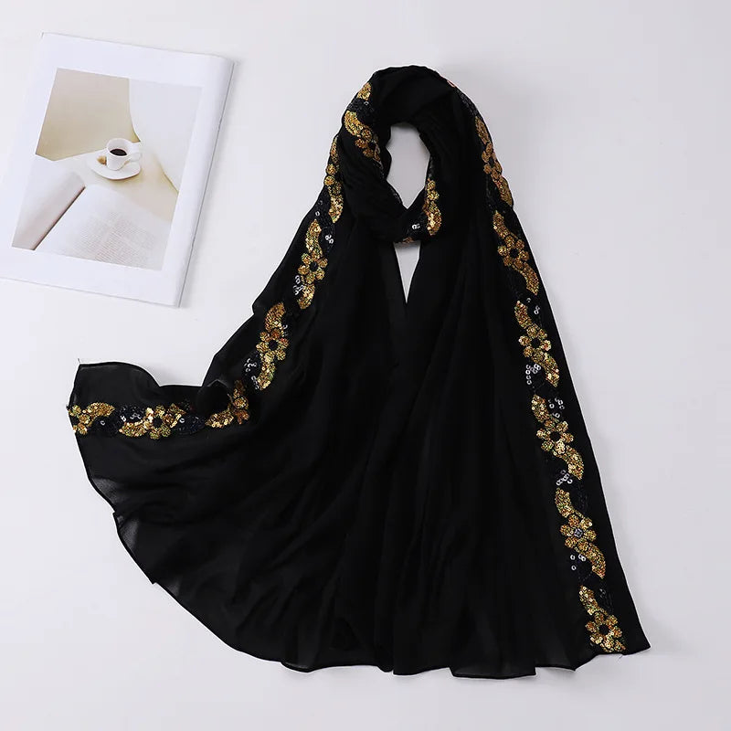 alalar-Chiffon Hijab Scarf Turban for Muslim Women Fashion Headscarf -شيفون