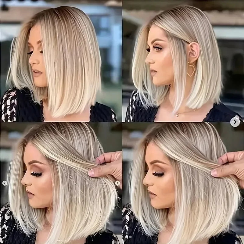 alalar-HairCare Hot Sale Of The Season New Gradient Light Grey Middle Part Wig High