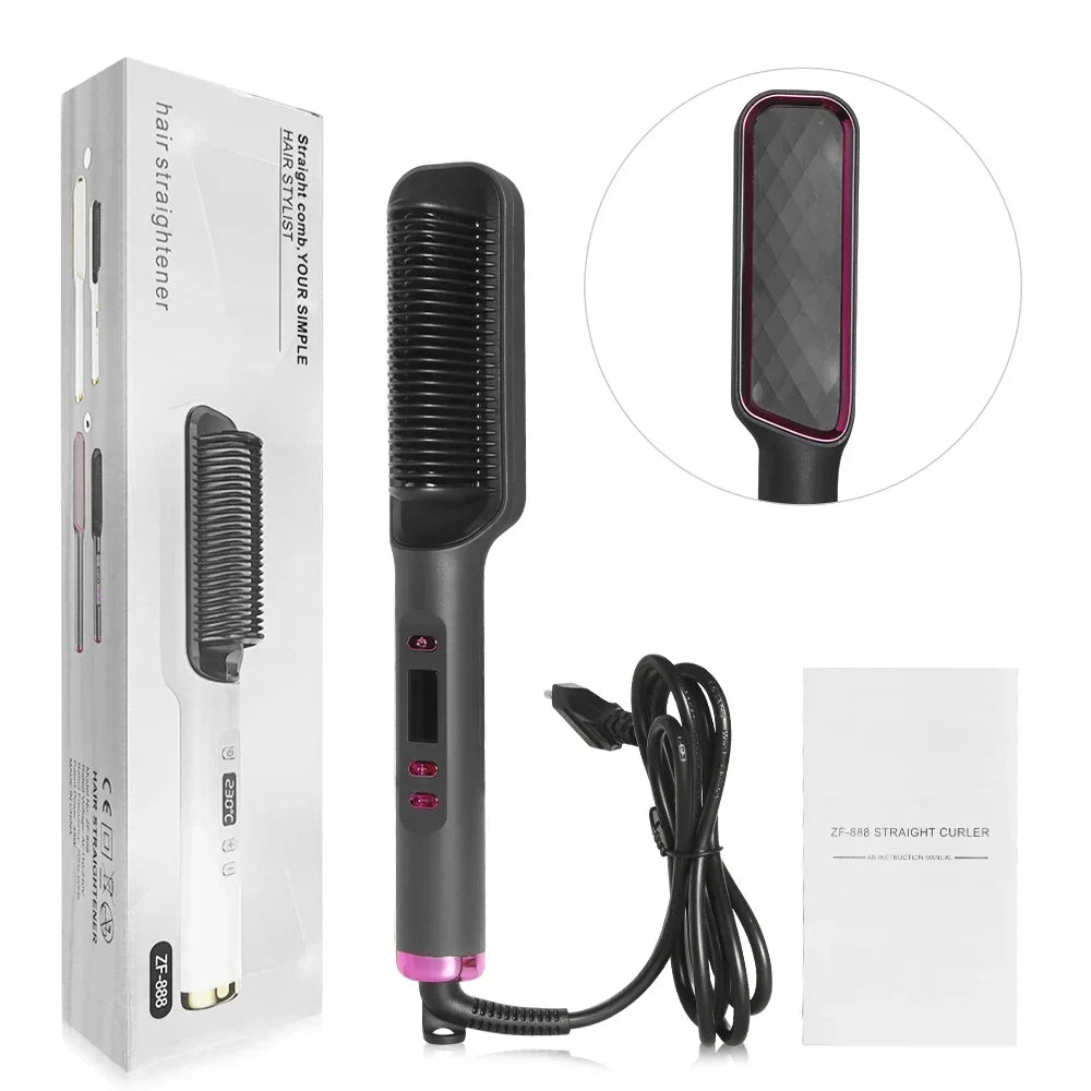 alalar-HairCare-Electric Hot Comb Straight Hair Straightener