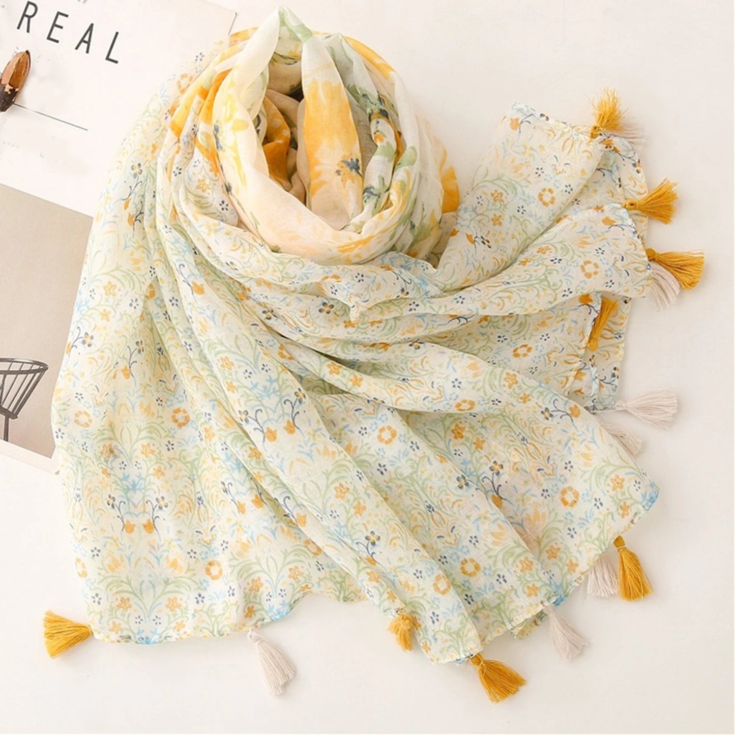 alalar women-Lrage Scarf Cotton And Linen