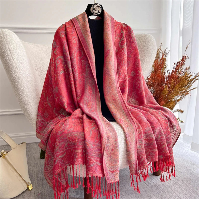 alalar- Women Cashmere Winter Scarves Muslim Ladies