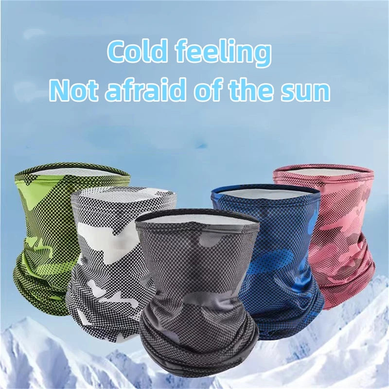 alalar-Men Silk Face Cover Neck Breathable Hiking Scarf