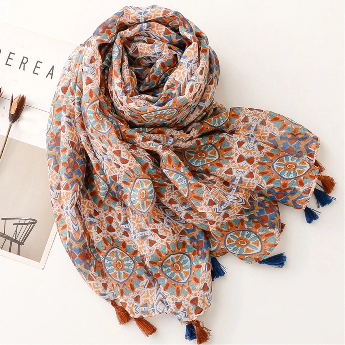 alalar women-Lrage Scarf Cotton And Linen