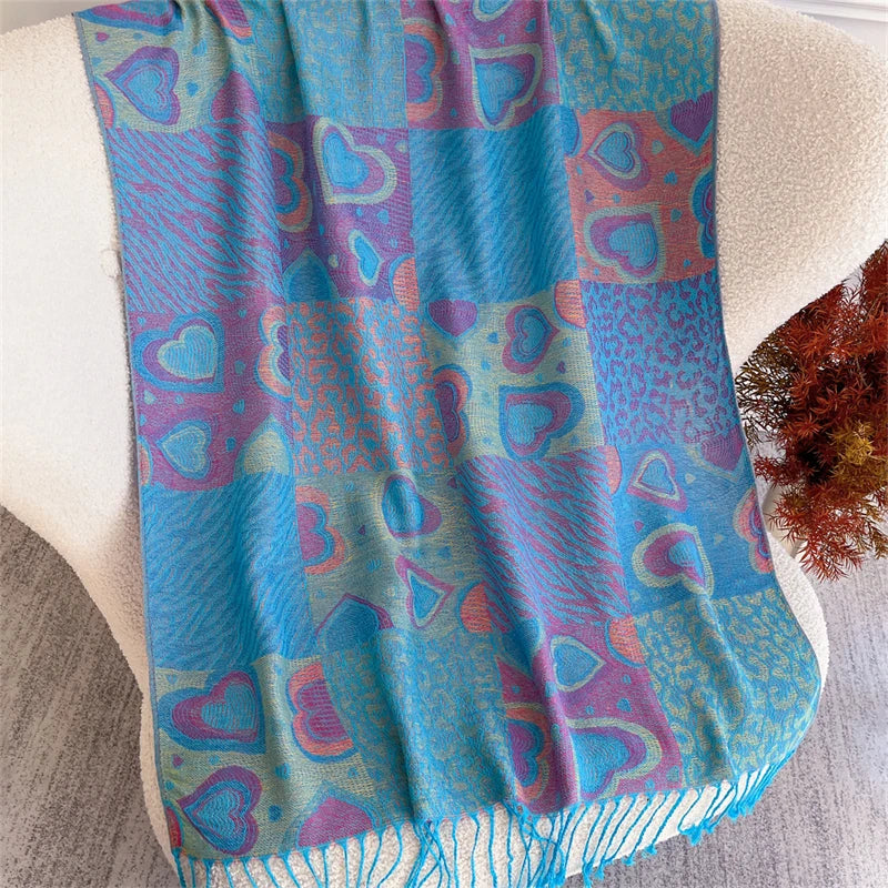 alalar- Women Cashmere Winter Scarves Muslim Ladies