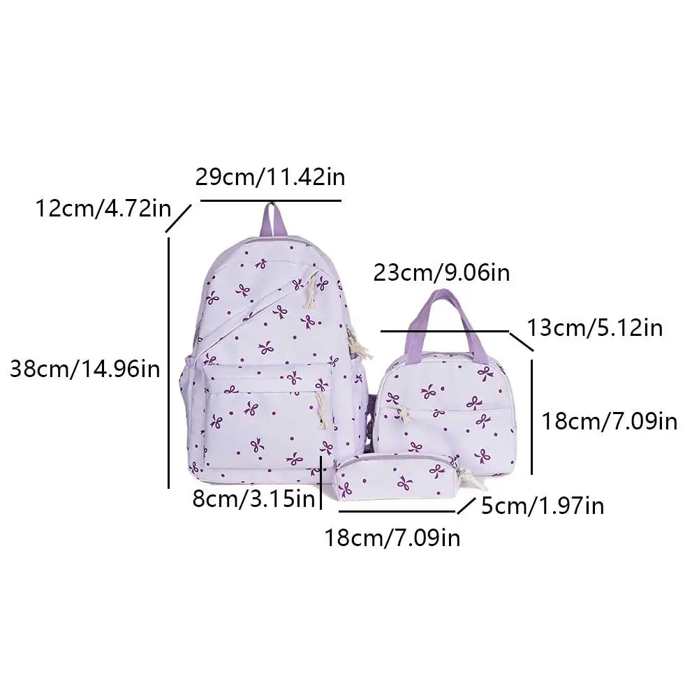 alalar- School Backpack Comfort and Multi-Pocket Book Bags with Lunch Box and Pencil Case