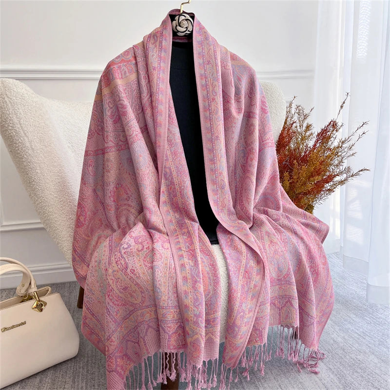 alalar- Women Cashmere Winter Scarves Muslim Ladies