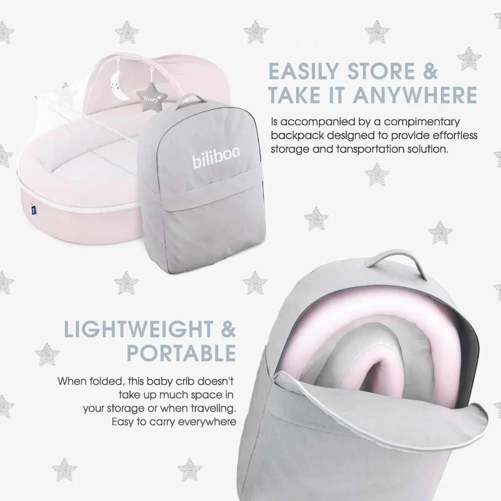alalar-Infant Premium Portable Baby Lounger Nest – Foldable Travel -سرير أطفال محمول فاخر من إنفانت - قابل للطي أثناء السفر