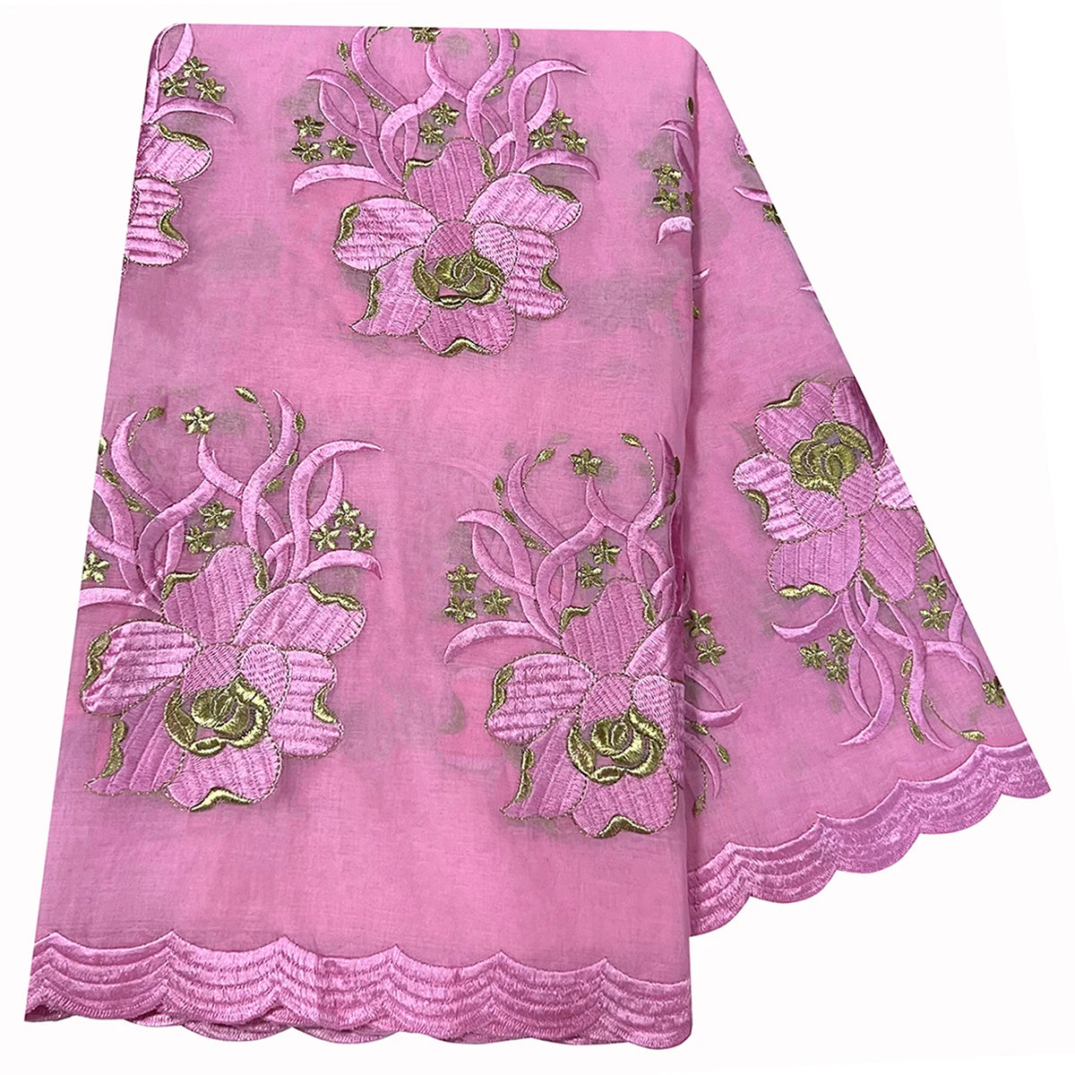 alalar | Premium Embroidered Cotton Hijab – African & Dubai Style Scarf
