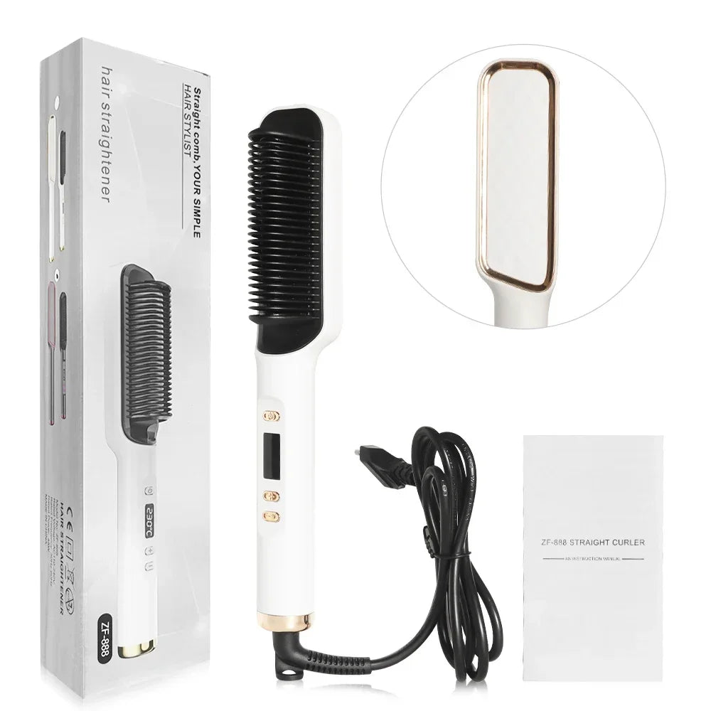 alalar-HairCare-Electric Hot Comb Straight Hair Straightener