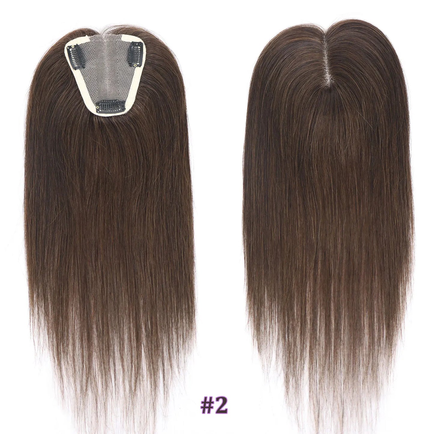 alalar-HairCare-14Inch Blonde Highlight European Human Hair Toppers Hair Pieces For Women Swiss Lace Clips In Toppers Extension For Woman Toupee