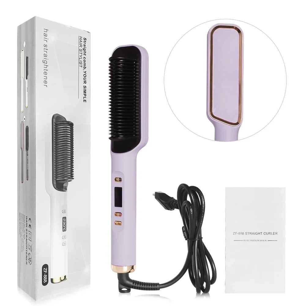 alalar-HairCare-Electric Hot Comb Straight Hair Straightener