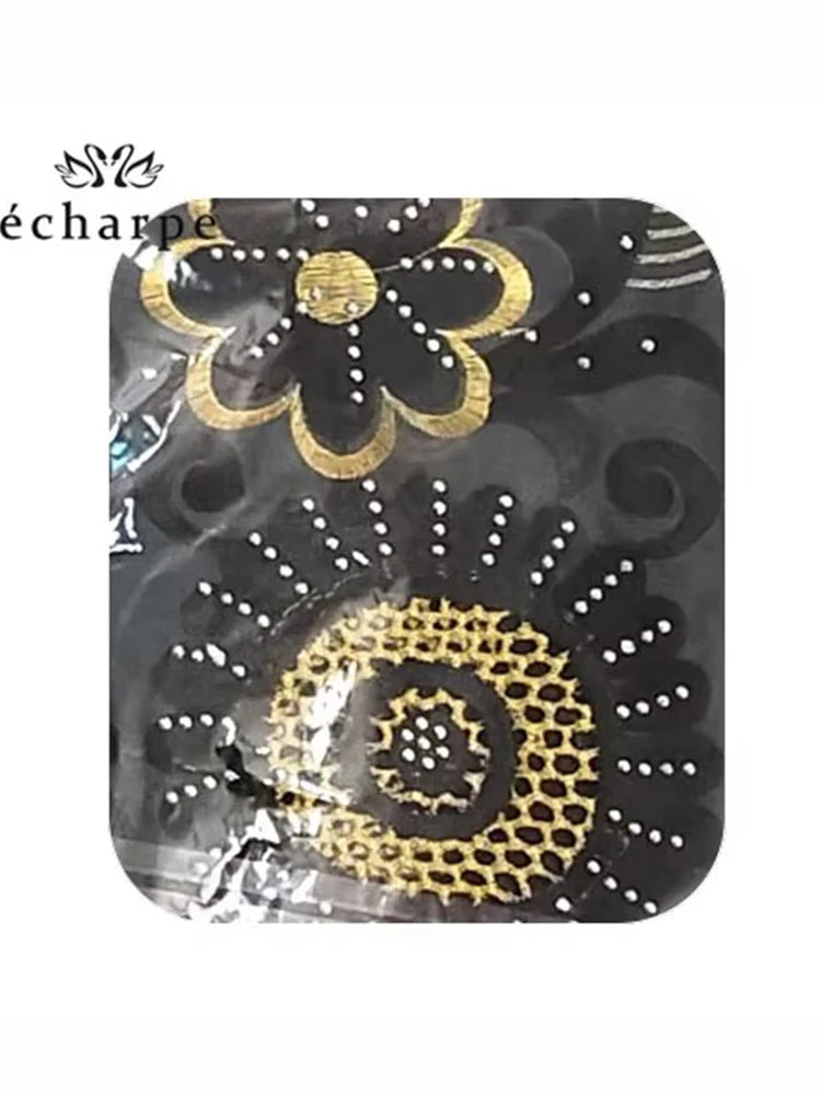 alalar | African-Inspired Hollow Cotton Embroidered Hijab Scarf