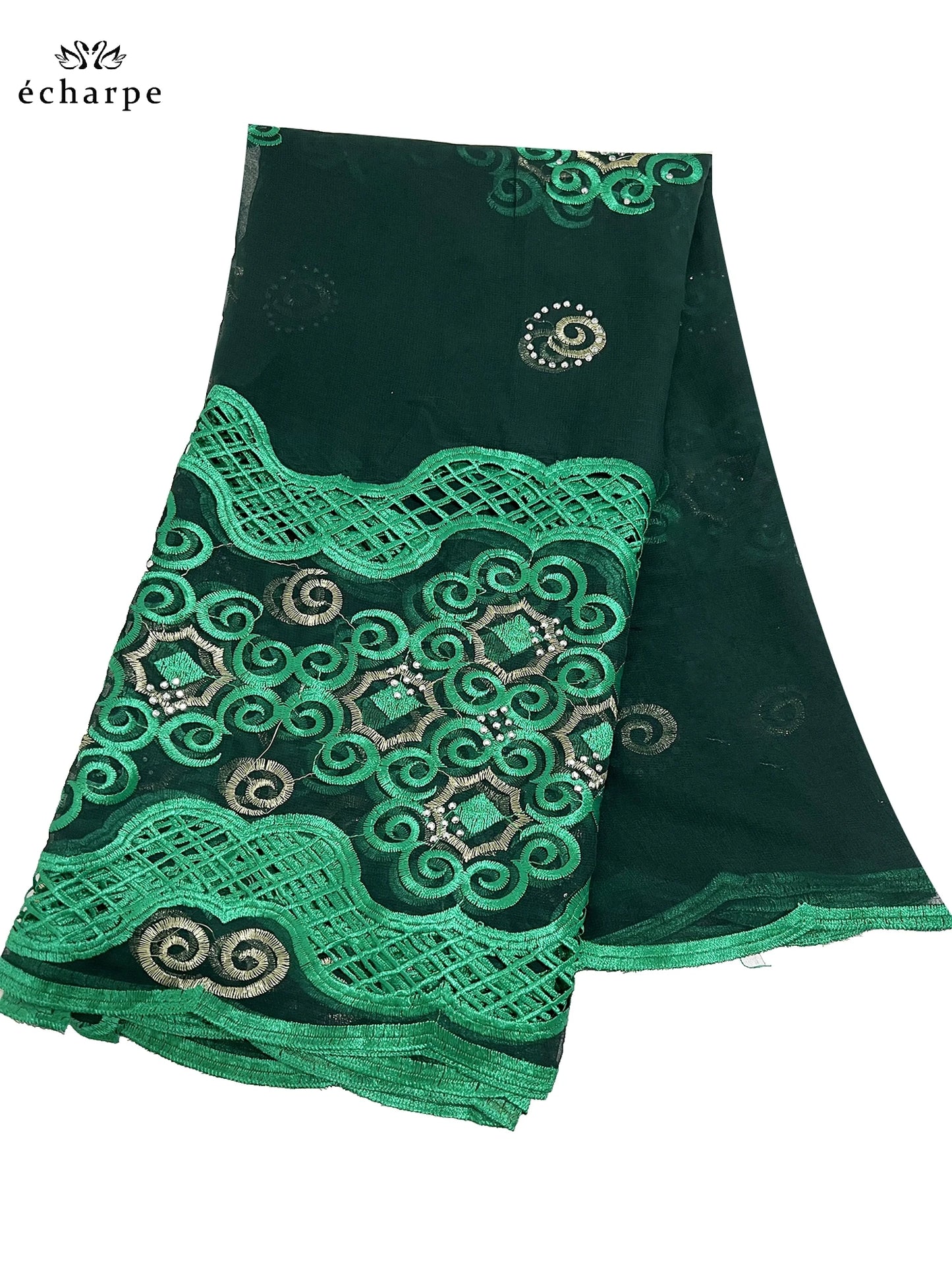 alalar | African Cotton Embroidered Hijab – Dubai-Style Ramadan Prayer Scarf