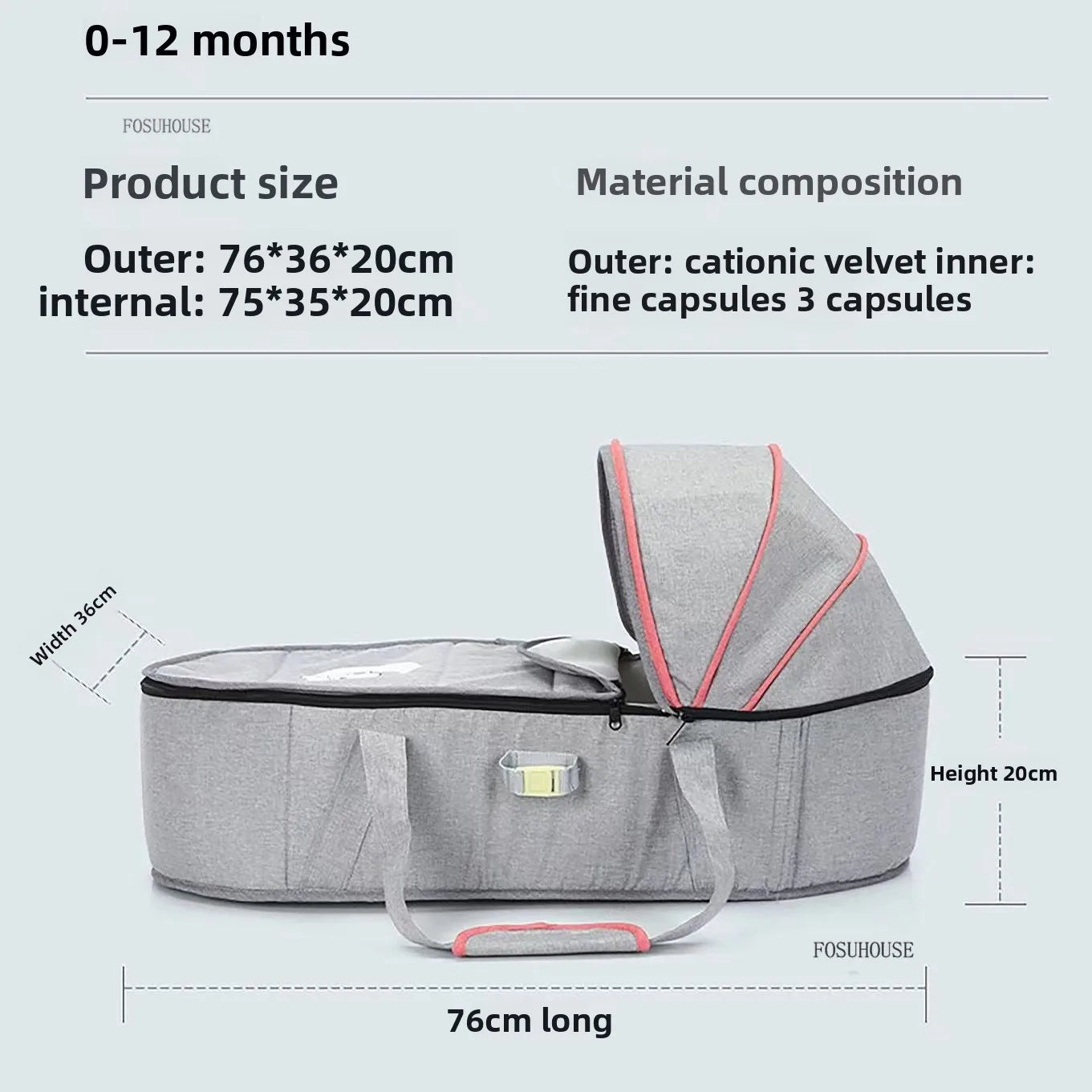 alalar-Infant Newborn Kids Bed for 0-3years Going Out Foldable Car Convenient Toddler Bed Sleeping Basket Child Bed for Children Furniture