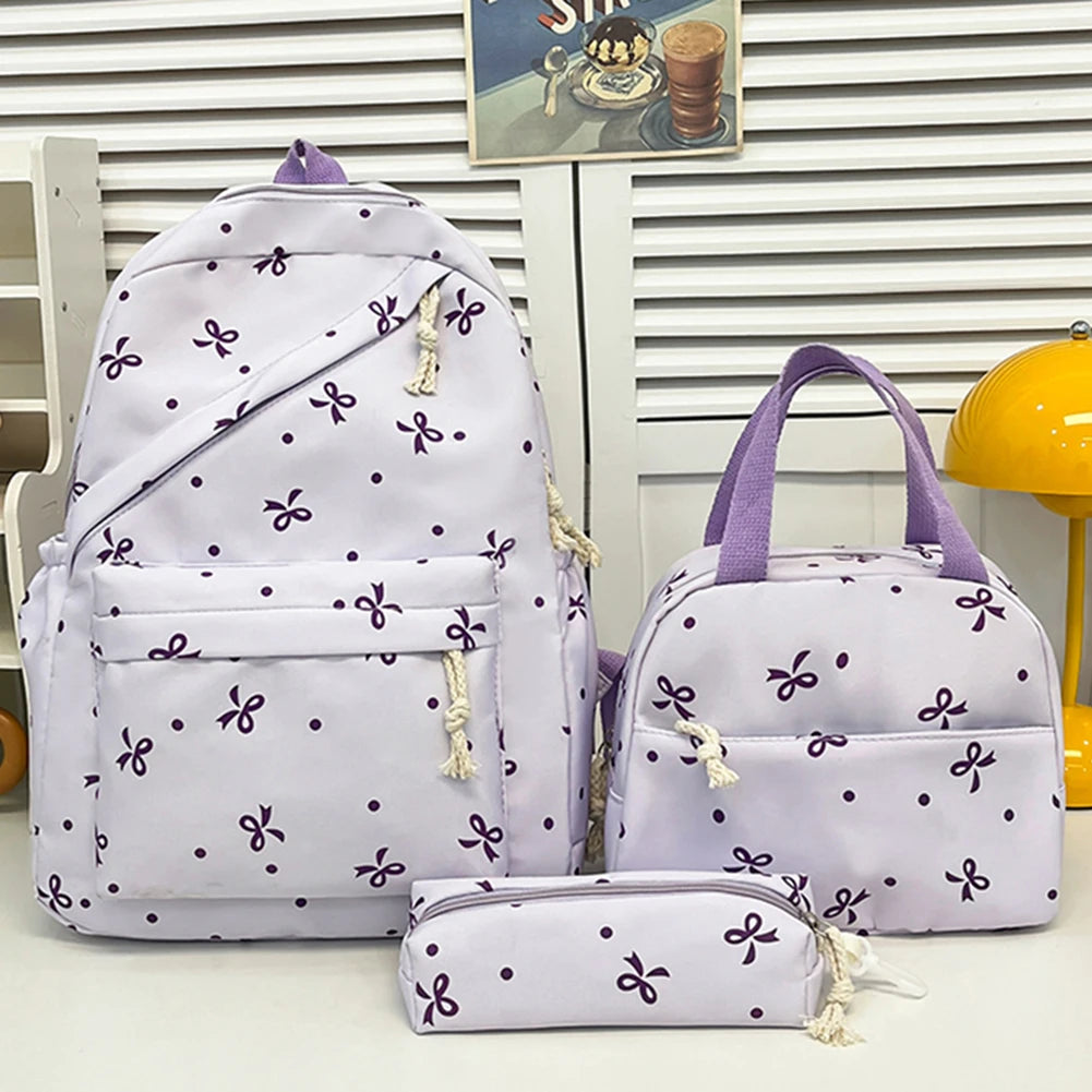 alalar- School Backpack Comfort and Multi-Pocket Book Bags with Lunch Box and Pencil Case