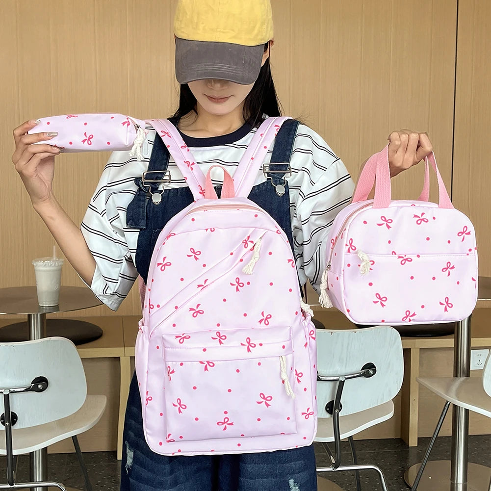 alalar- School Backpack Comfort and Multi-Pocket Book Bags with Lunch Box and Pencil Case