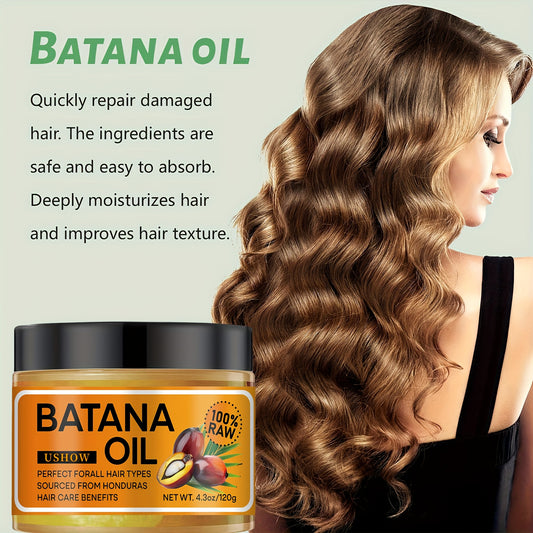 alalar-Honduras Batana Hair Oil - 100% Raw, Moisturizing & Smoothing Treatment for All Hair Types, Ideal for Dry Hair & Scalp Care -علاج فروة الرأس وترطيب وعلاج تقصف الشعر الجاف