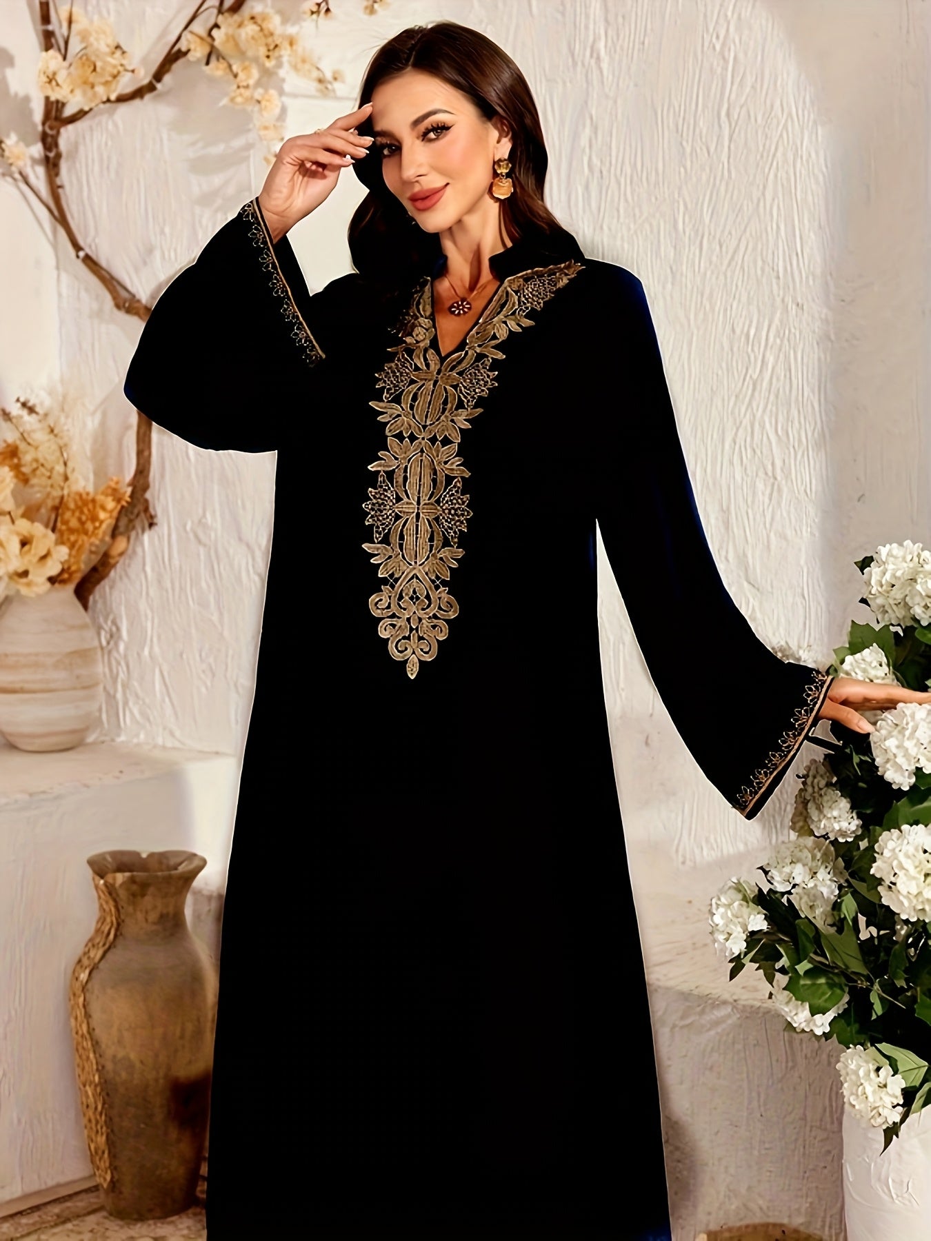 alalar- Women's Elegant Maxi Dress - عباية إسلامية رسمية