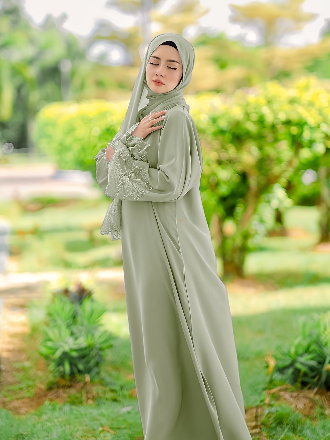 alalar-Abaya- Hijab and Abaya Two-Piece Set & Includes Headscarf