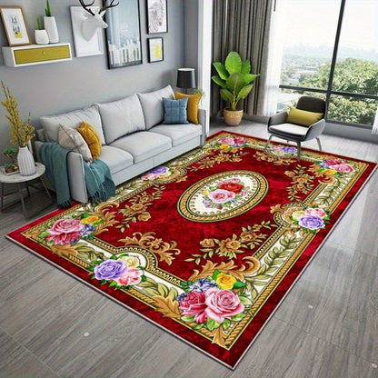 alalar-Eight Star Deer Luxurious Velvet Area Mat - 850g/m²-سجادة مخملية فاخرة