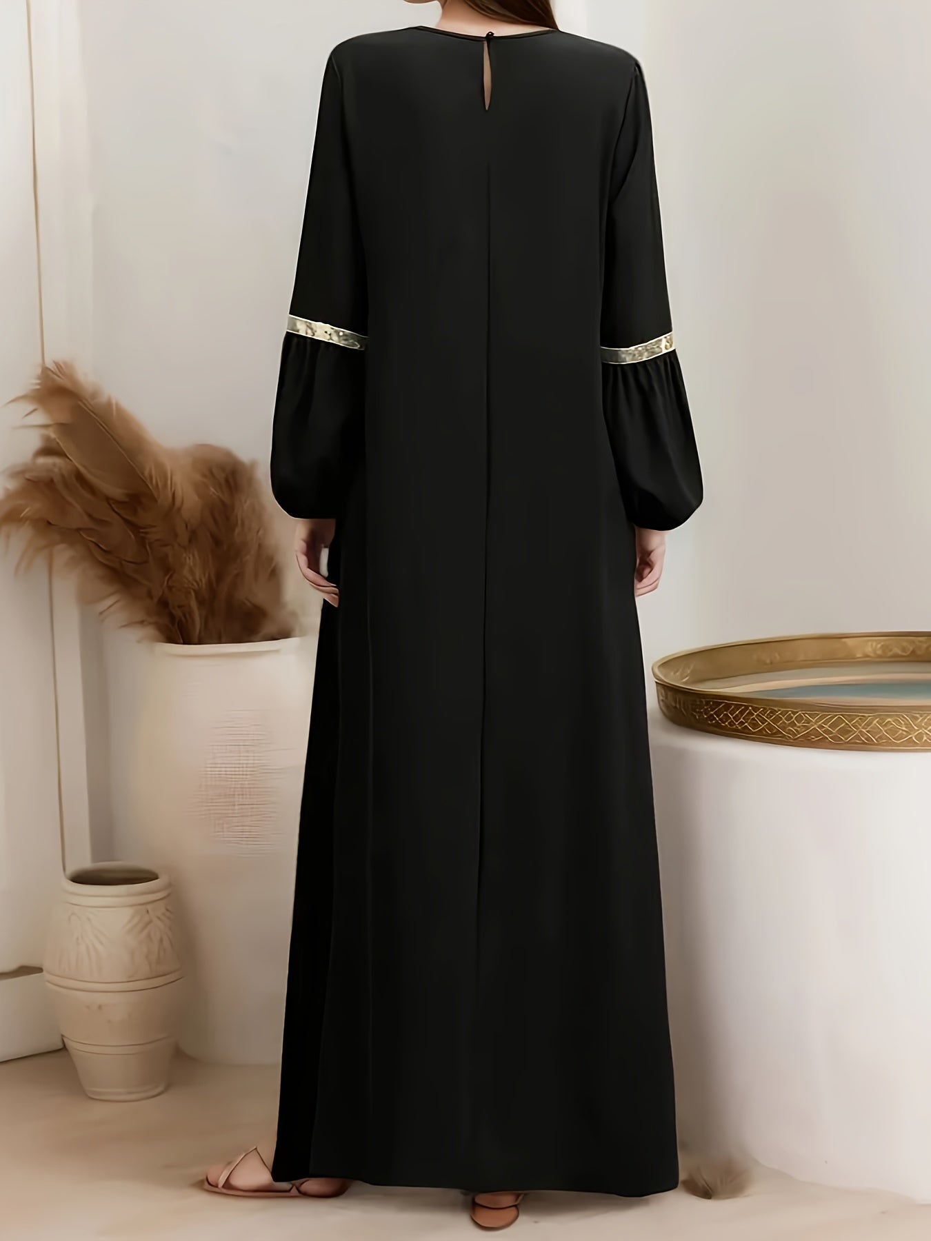 alalar-Scarf-Abaya-Elegant Long Sleeve Abaya Kaftan for Women |عباية أنيقة بأكمام طويلة للنساء