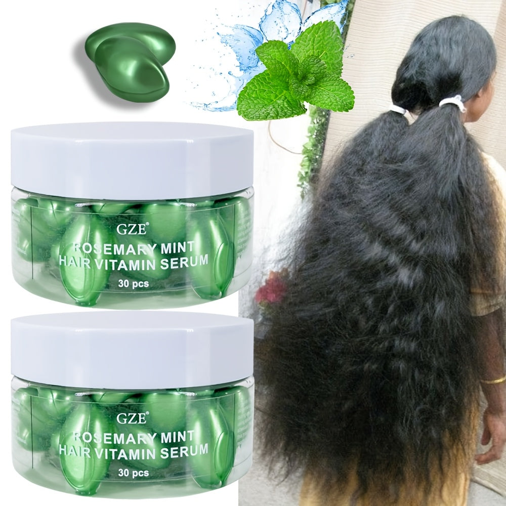 alalar-2 Pack GZE Rosemary Mint Hair Vitamin Serum -  لزيادة نمو الشعر-زيت اكليل الجبل