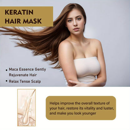 alalar-Pack Keratin Hair Mask with Maca Essence & Collagen-   -كولاجين للشعر-الشعر علاج وإصلاح