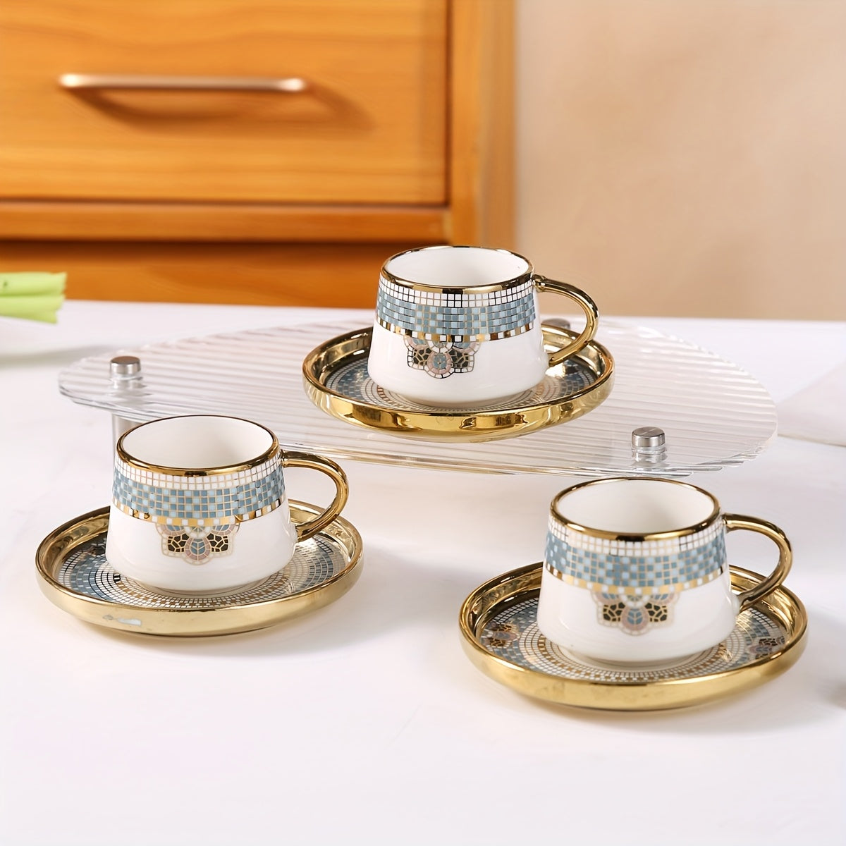 alalar- 6 Cups And 6 Saucers Set- فناجين ايطالية عدد محدود