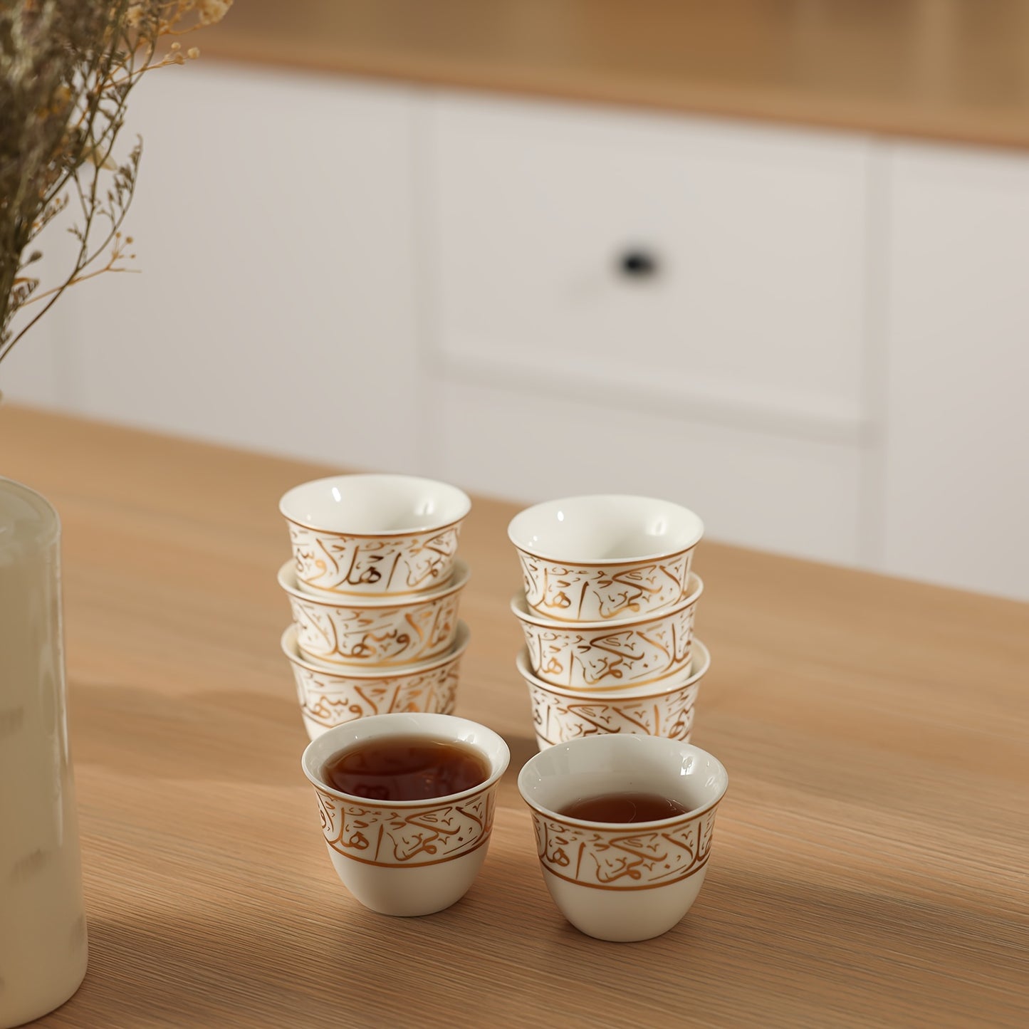 alalar-8pcs Ceramic Espresso Cup Set-فناجين قهوة عربية