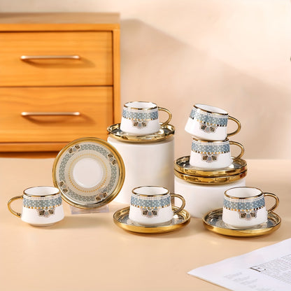 alalar- 6 Cups And 6 Saucers Set- فناجين ايطالية عدد محدود