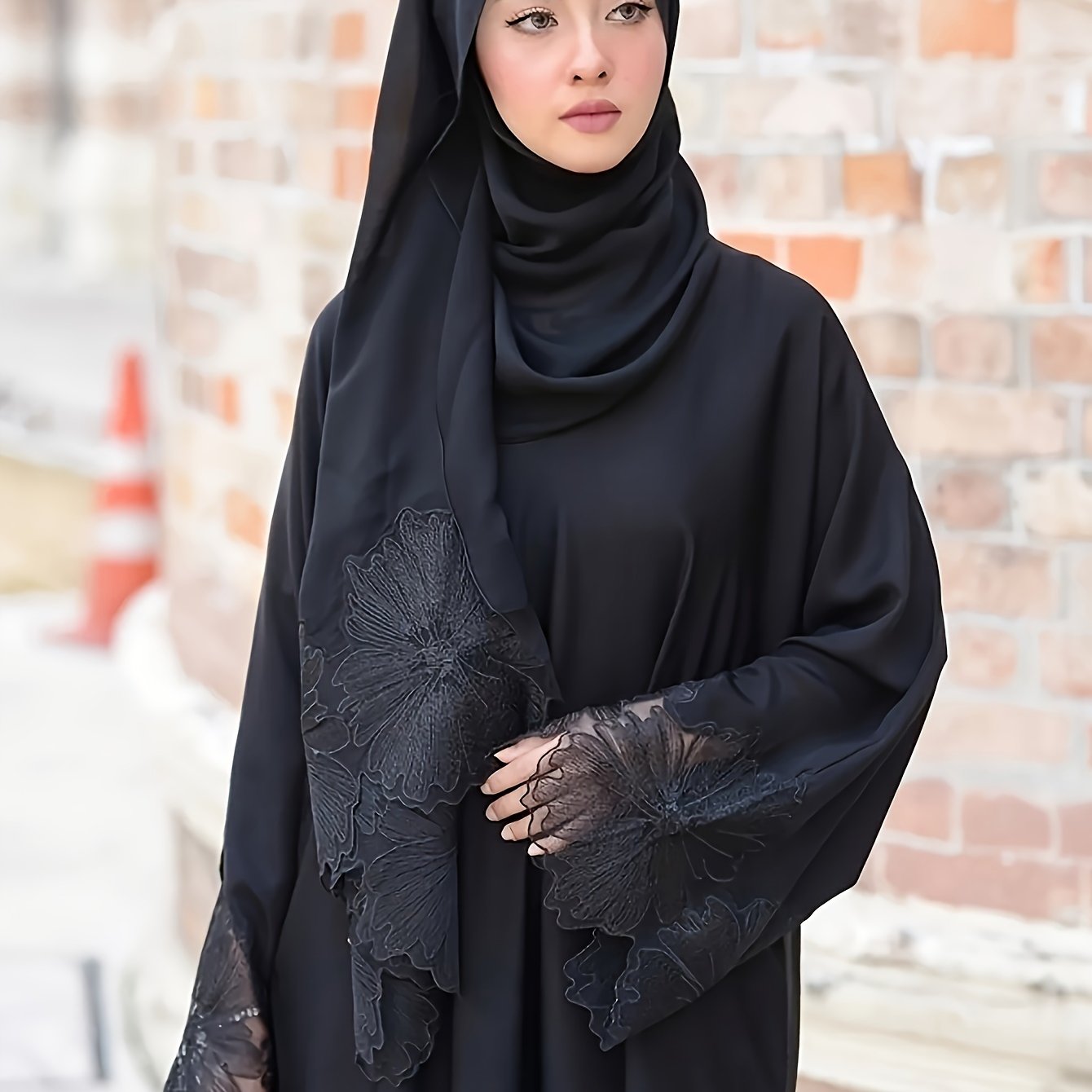alalar-Abaya- Hijab and Abaya Two-Piece Set & Includes Headscarf