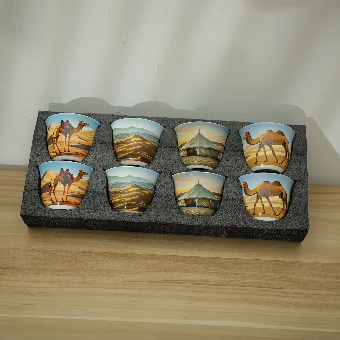 alalar-Desert Camel Pattern Arabic Espresso Cup Set -فنجان قهوة عربية