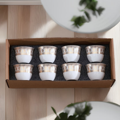 alalar-8pcs Ceramic Espresso Cup Set-فناجين قهوة عربية