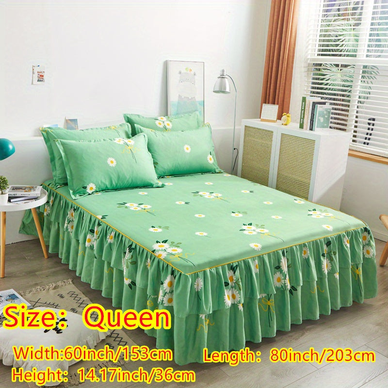 alalar-3pcs (1 Bed Skirt + 2 Pillowcases)-شرشف سرير 3 قطع