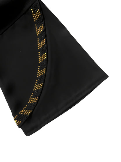 alalar-عباية نسائية أنيقة مخططة | أكمام طويلة، رقبة دائرية، سحاب إغلاق،[Elegant Abaya] Elegant Striped Women's Abaya | Long Sleeve, Round Neck, Zipper Closure, Non-Stretch Fabric,