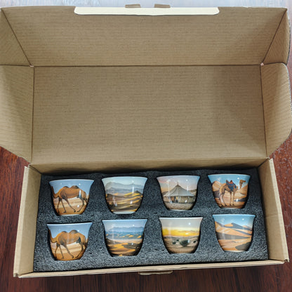 alalar-Desert Camel Pattern Arabic Espresso Cup Set -فنجان قهوة عربية