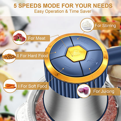 alalar-Heavy-Duty - مفرمة طعام كهربائية متينة من الفولاذ المقاوم للصدأ ومفرمة لحوم