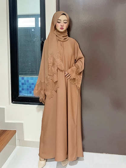 alalar-Abaya- Hijab and Abaya Two-Piece Set & Includes Headscarf