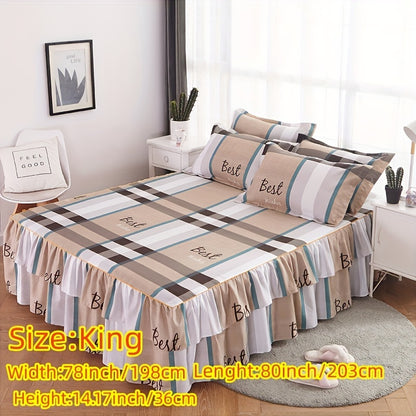 alalar-3pcs (1 Bed Skirt + 2 Pillowcases)-شرشف سرير 3 قطع