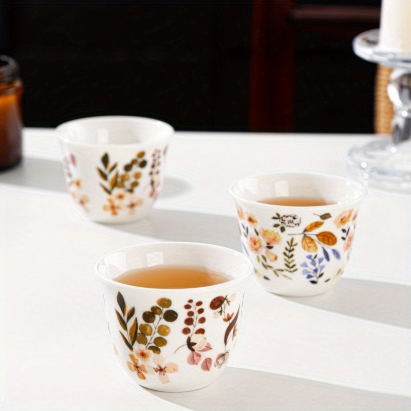 alalar-8pcs of ceramic cups for kitchen, dining room, living room, as gifts, فناجين قهوة عربية 8 قطع