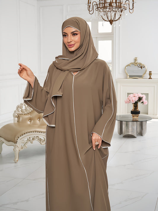 alalar-Scarf-Abaya-1 Set of Hijab + Dress: Stylish